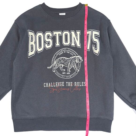 Zara Kids Dark Grey Graphic Pullover Sweatshirt Size 11-12 - Picture 8 of 9